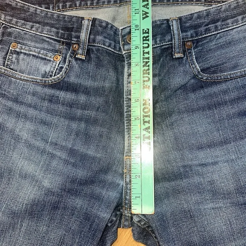 Bonobos Denim Men's Straight Leg Jeans - Size 34x36 Distressed Dark Wash
